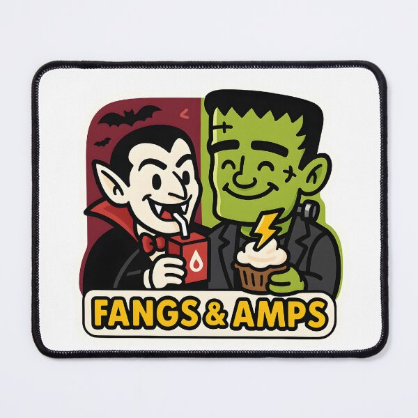Item preview, Fangs & Amps — Snack Break with Classic Monsters designed and sold by Cheerioza.