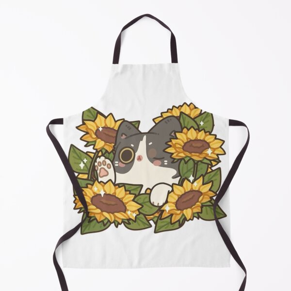 Item preview, A Sweet Cat Taking a Sun-Bathing Break in Sunflowers designed and sold by RowAlteri.