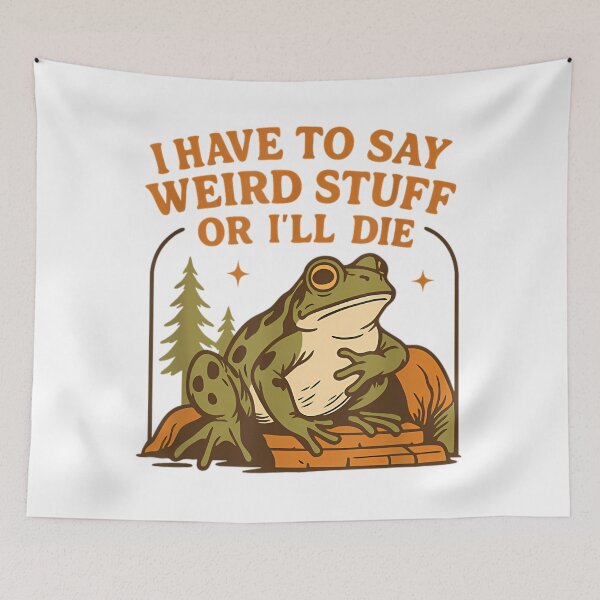 Item preview, Vintage Silly Frog Humor Quote Funny 90s Style designed and sold by JackyEstera.