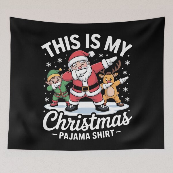 Item preview, This Is My Christmas Pajama Dabbing Santa Elf Pajamas designed and sold by TrinaEspinoza.