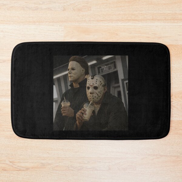 Item preview, Retro Michael Myers and Jason Voorhees Funny Halloween Parody M5571 designed and sold by CozyScratch.