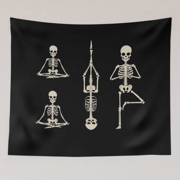 Item preview, Spooky Yoga Skeleton – Funny Minimalist Halloween Fitness designed and sold by WearTheArtx.