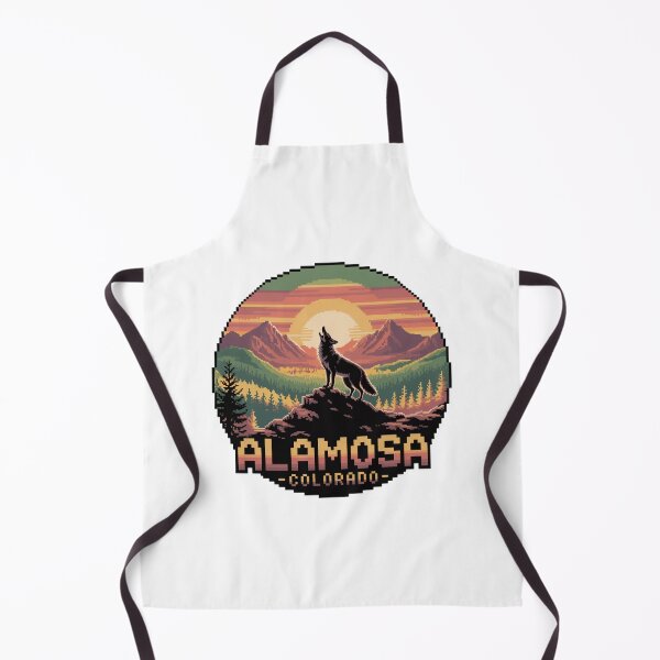 Item preview, Alamosa Colorado Wolf Howling | Retro Pixel Sunset Mountain Design designed and sold by CircinusStore.