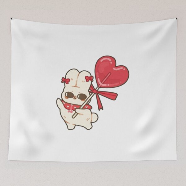 Item preview, A Rabbit's Ride with Heart-Shaped Balloons and Sadness designed and sold by RowAlteri.