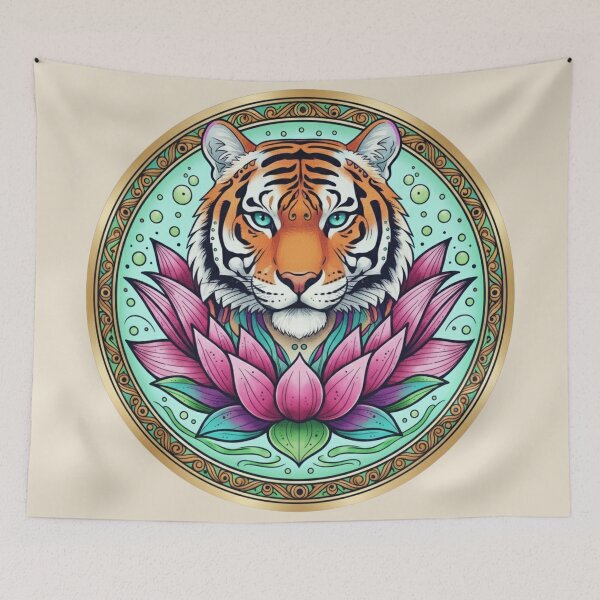 Item preview, Tiger Mandala Spirit Animal designed and sold by Zen Mosaic.