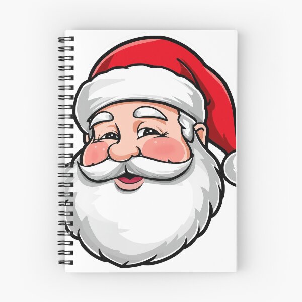 Item preview, Cheerful Santa Claus Face – Modern Cartoon Illustration with White Beard and Red Hat on White Background designed and sold by PixelVibe782.