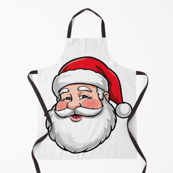 Item preview, Cheerful Santa Claus Face – Modern Cartoon Illustration with White Beard and Red Hat on White Background designed and sold by PixelVibe782.