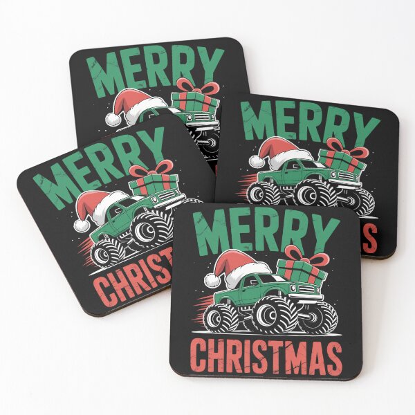 Item preview, Merry Christmas Monster Truck Toddler Boys Xmas Kids Winter designed and sold by DoorwayThreads.