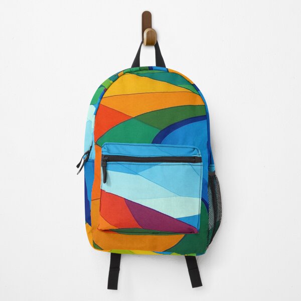 Item preview, Geometric river landscape in color designed and sold by Sigtrix.