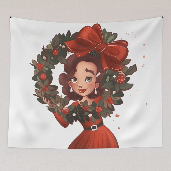 Item preview, A Festive Holiday Cheer: Wreath Portrait designed and sold by AurelCeles.