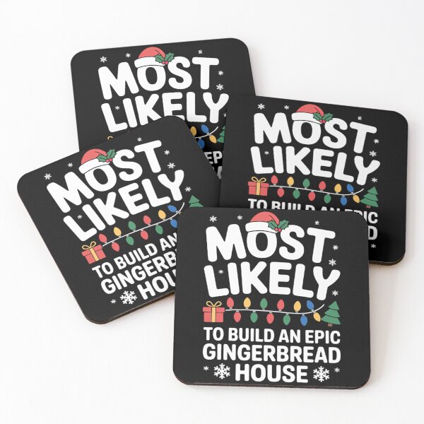 Item preview, Most Likely to Build an Epic Gingerbread House - Christmas designed and sold by DoorwayThreads.
