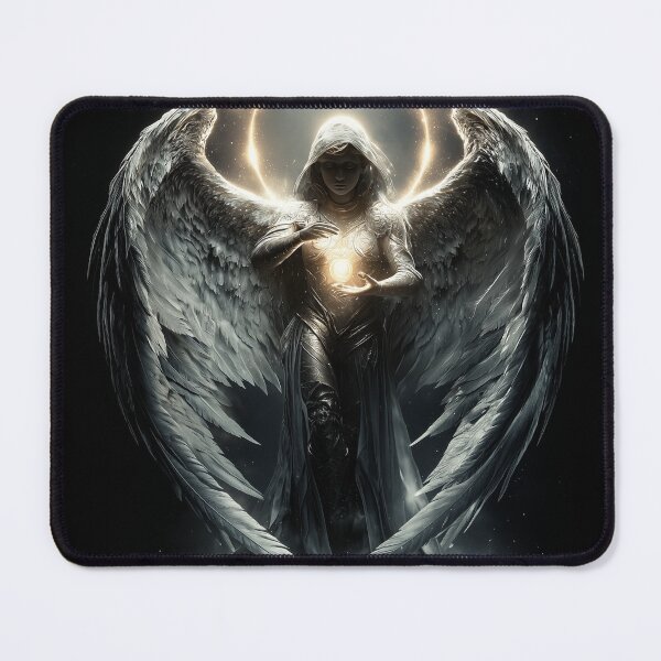 Item preview, Guardian of Light – Surreal Angelic Warrior Art designed and sold by VisionaryVeils.