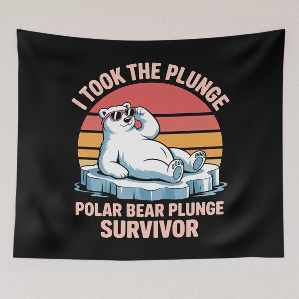 Item preview, Polar Bear Plunge Survivor 2025 Fun Winter Adventurers Bear designed and sold by DoorwayThreads.