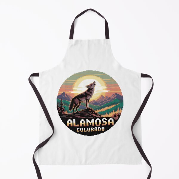 Item preview, Alamosa Colorado Coyote | Pixel Retro Sunset Mountain Design designed and sold by CircinusStore.