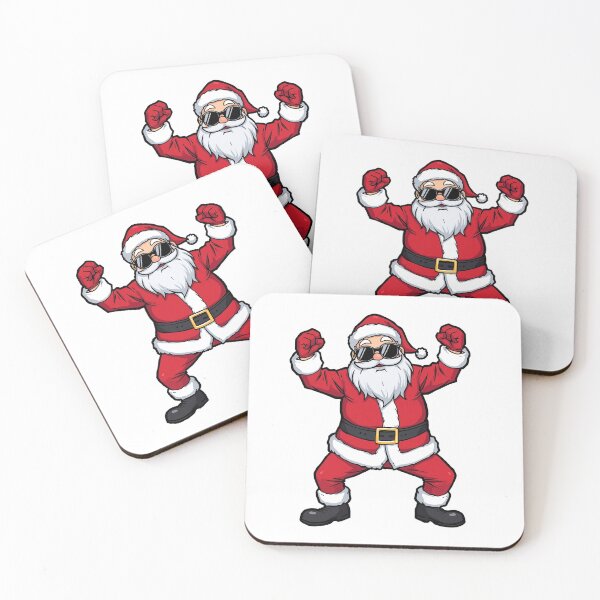 Item preview, Cool Dancing Santa Claus – Fun Cartoon Illustration with Sunglasses and Red Suit on White Background designed and sold by PixelVibe782.