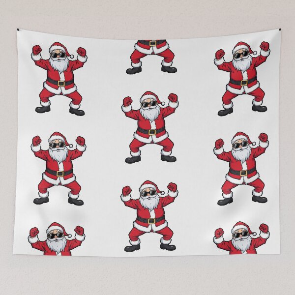 Item preview, Cool Dancing Santa Claus – Fun Cartoon Illustration with Sunglasses and Red Suit on White Background designed and sold by PixelVibe782.