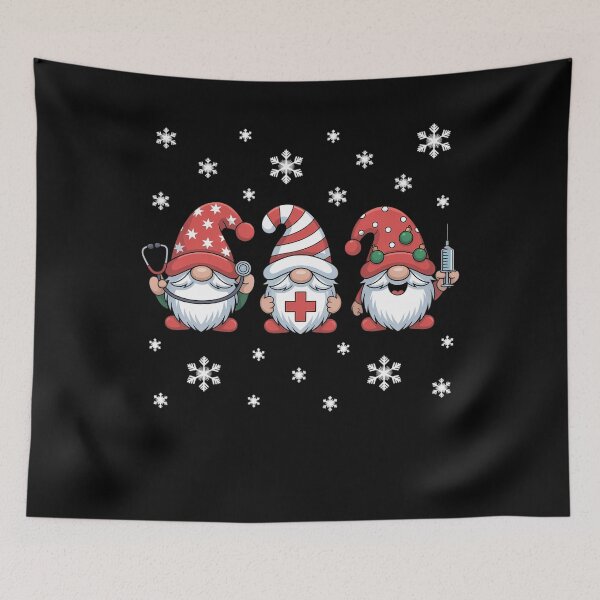 Item preview, Nurse Christmas Gnomes Xmas Scrub Top ER Rn Nursing Gnomies designed and sold by TyraYoung.