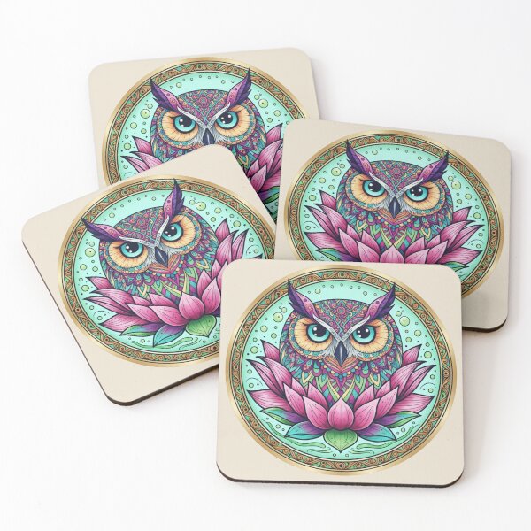 Item preview, Owl Mandala Spirit Animal designed and sold by Zen Mosaic.