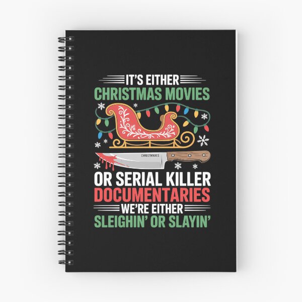 Item preview, Sleighin or slayin Christmas cute movie serial documentaries designed and sold by DoorwayThreads.