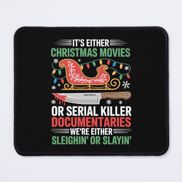 Item preview, Sleighin or slayin Christmas cute movie serial documentaries designed and sold by DoorwayThreads.