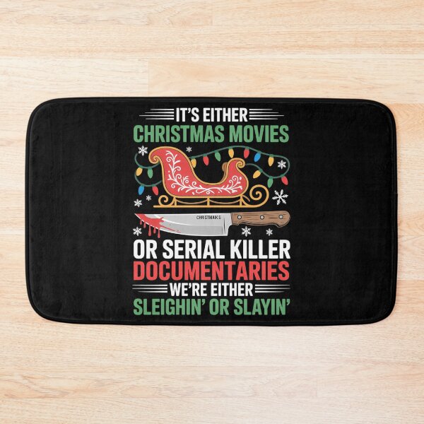 Item preview, Sleighin or slayin Christmas cute movie serial documentaries designed and sold by DoorwayThreads.