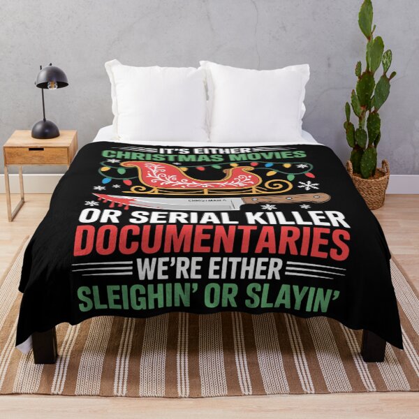 Item preview, Sleighin or slayin Christmas cute movie serial documentaries designed and sold by DoorwayThreads.