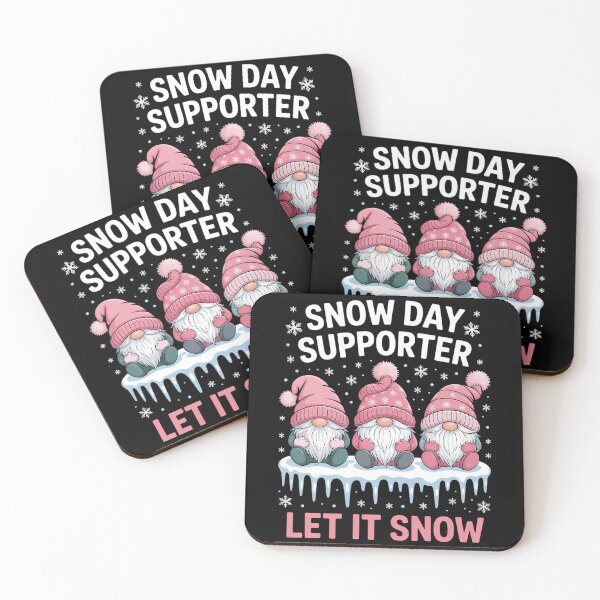 Item preview, Snow Day Supporter Xmas Holiday Let It Snow Cute Three Gnome designed and sold by DoorwayThreads.