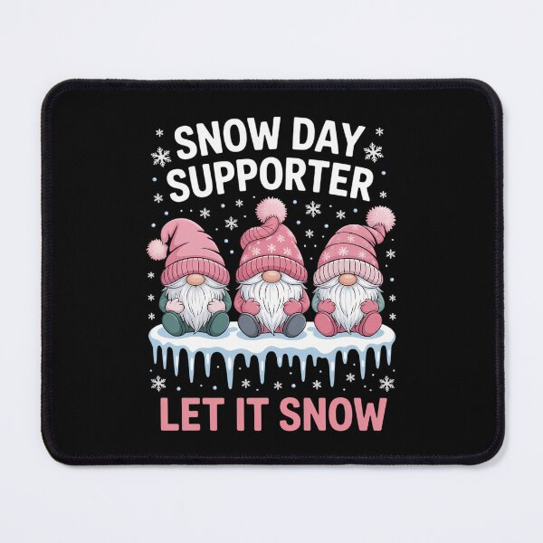 Item preview, Snow Day Supporter Xmas Holiday Let It Snow Cute Three Gnome designed and sold by DoorwayThreads.