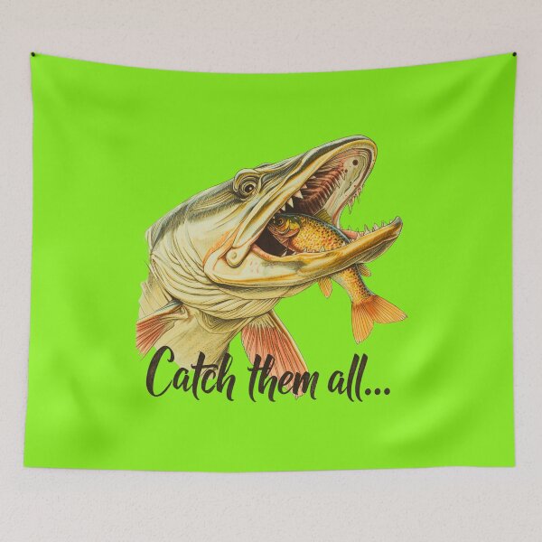 Item preview, Perfect Gift for Fishermen – Catch Them All Pike Design designed and sold by Oriam Vision - Gaia Essence.