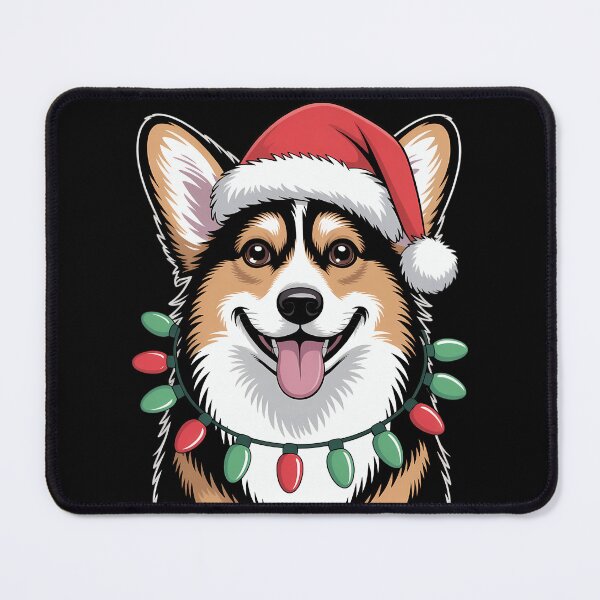 Artikelvorschau, Pembroke Welsh Corgi Weihnachtsmann Weihnachtsbaum Lichter Weihnachten entworfen und verkauft von TyraYoung.