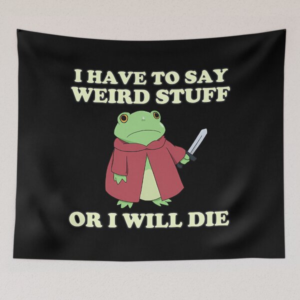 Item preview, Silly Vintage Quote Frog 90s Humor Funny Style designed and sold by JackyEstera.