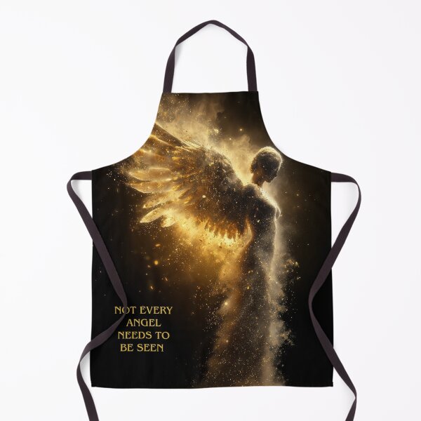Item preview, Invisible Grace – Ethereal Golden Angel Art designed and sold by VisionaryVeils.