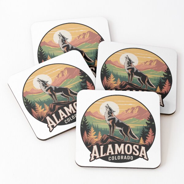 Item preview, Alamosa Colorado Wolf | Retro Mountain Sunset Wilderness Design designed and sold by CircinusStore.