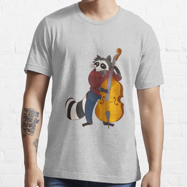 Cool Bass Playing Jazz Raccoon Essential T-Shirt