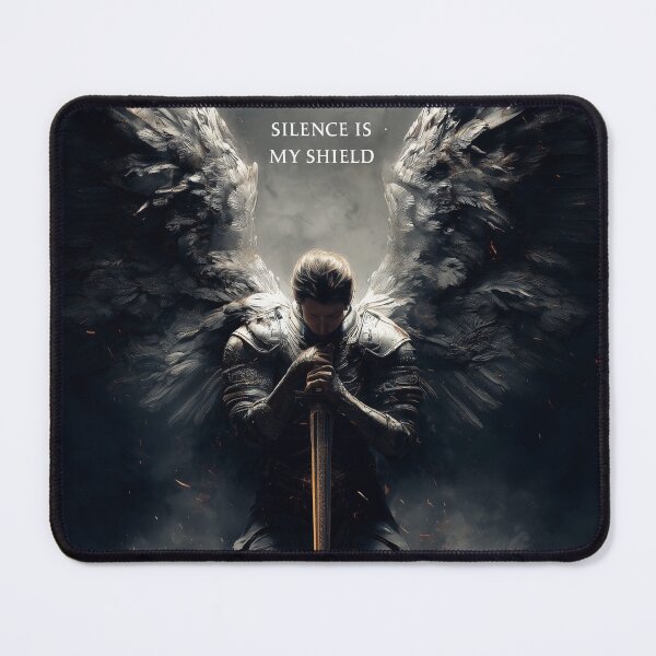 Item preview, Silent Guardian – Angelic Warrior of Shadows designed and sold by VisionaryVeils.