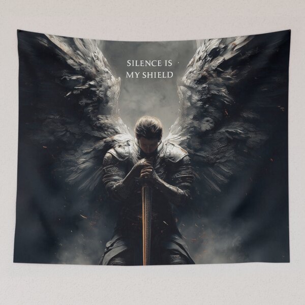 Item preview, Silent Guardian – Angelic Warrior of Shadows designed and sold by VisionaryVeils.