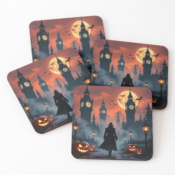 Item preview, HalloweenWalk – GothicForest, glowing pumpkins & ShadowElegance between MoonlightMystery and MechanicDreams designed and sold by FotoworldEdel.