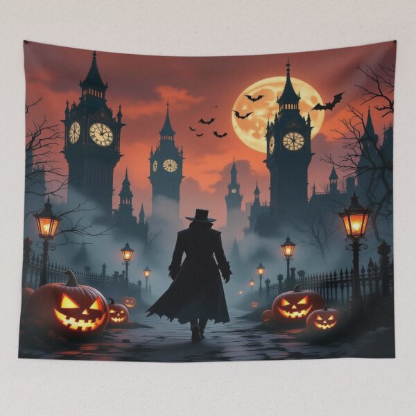 Item preview, HalloweenWalk – GothicForest, glowing pumpkins & ShadowElegance between MoonlightMystery and MechanicDreams designed and sold by FotoworldEdel.