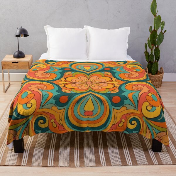 Item preview, Retro Psychedelic Bloom designed and sold by Kaleidoscope Print.