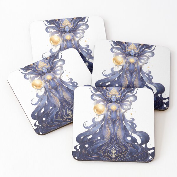 Item preview, Ethereal Goddess Golden Cosmic Glow designed and sold by ShadowArt-Sahil.