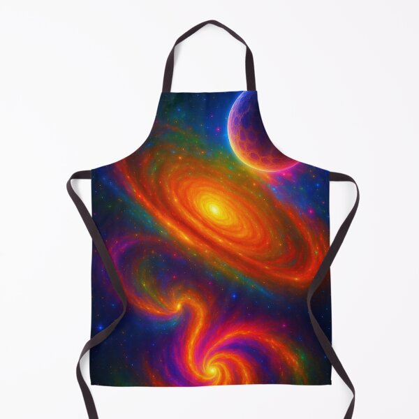 Item preview, Symphony: Vibrant Galaxy & Planet in Neon Nebulae Art designed and sold by OandSDesigns23.