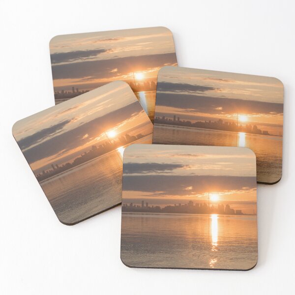 Item preview, Brilliant Morning Glory Above Toronto Skyline Silhouette designed and sold by Georgia Mizuleva.