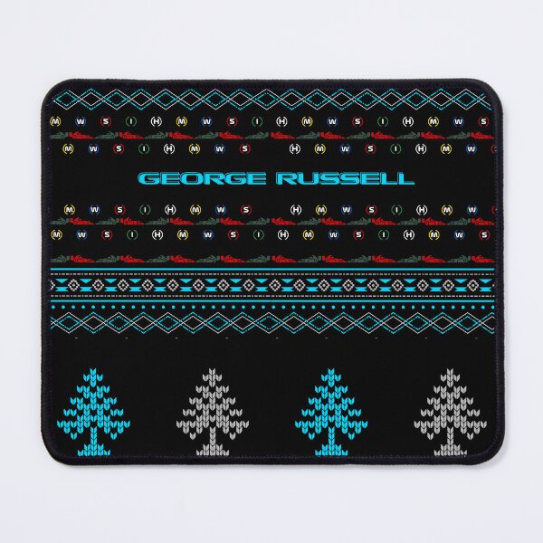 Item preview, George Russell F1 2025 Ugly Sweater Christmas socks and stockings designed and sold by Pink Polar F1.