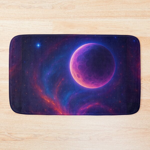 Item preview, Galactic Embrace: Crimson Nebula & Moonlit Planet Dream designed and sold by OandSDesigns23.