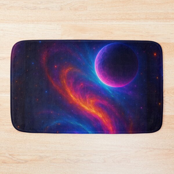 Item preview, Neon Vortex Cosmic Swirl with Radiant Alien Planet designed and sold by OandSDesigns23.