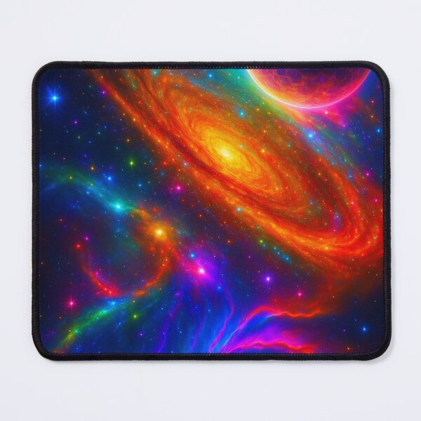 Item preview, Cosmic Symphony: Vibrant Galaxy & Planet in Neon Nebulae designed and sold by OandSDesigns23.