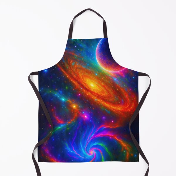 Item preview, Cosmic Symphony: Vibrant Galaxy & Planet in Neon Nebulae designed and sold by OandSDesigns23.