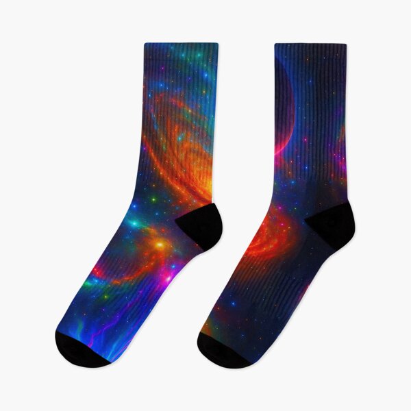 Item preview, Cosmic Symphony: Vibrant Galaxy & Planet in Neon Nebulae designed and sold by OandSDesigns23.