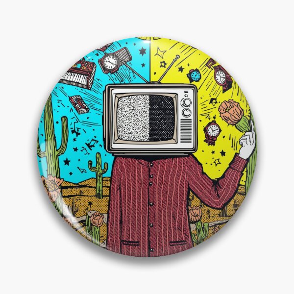 Item preview, TV Head in the Clock Desert designed and sold by PictorialWhimsy.