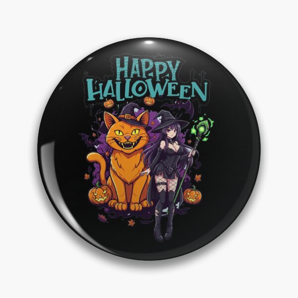 Item preview, Happy Halloween Neko Manga T-shirt designed and sold by gura1987.
